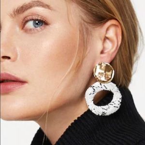 NEW!! Snake skin gold earrings